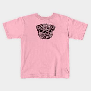 Swirly Pug Kids T-Shirt